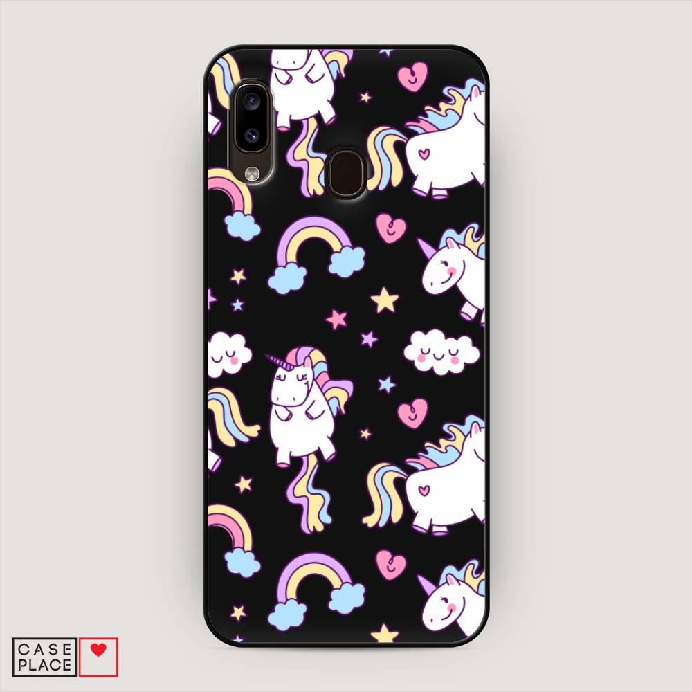 

Матовый силиконовый чехол "Sweet unicorns dreams" на Samsung Galaxy A20, Sweet unicorns dreams