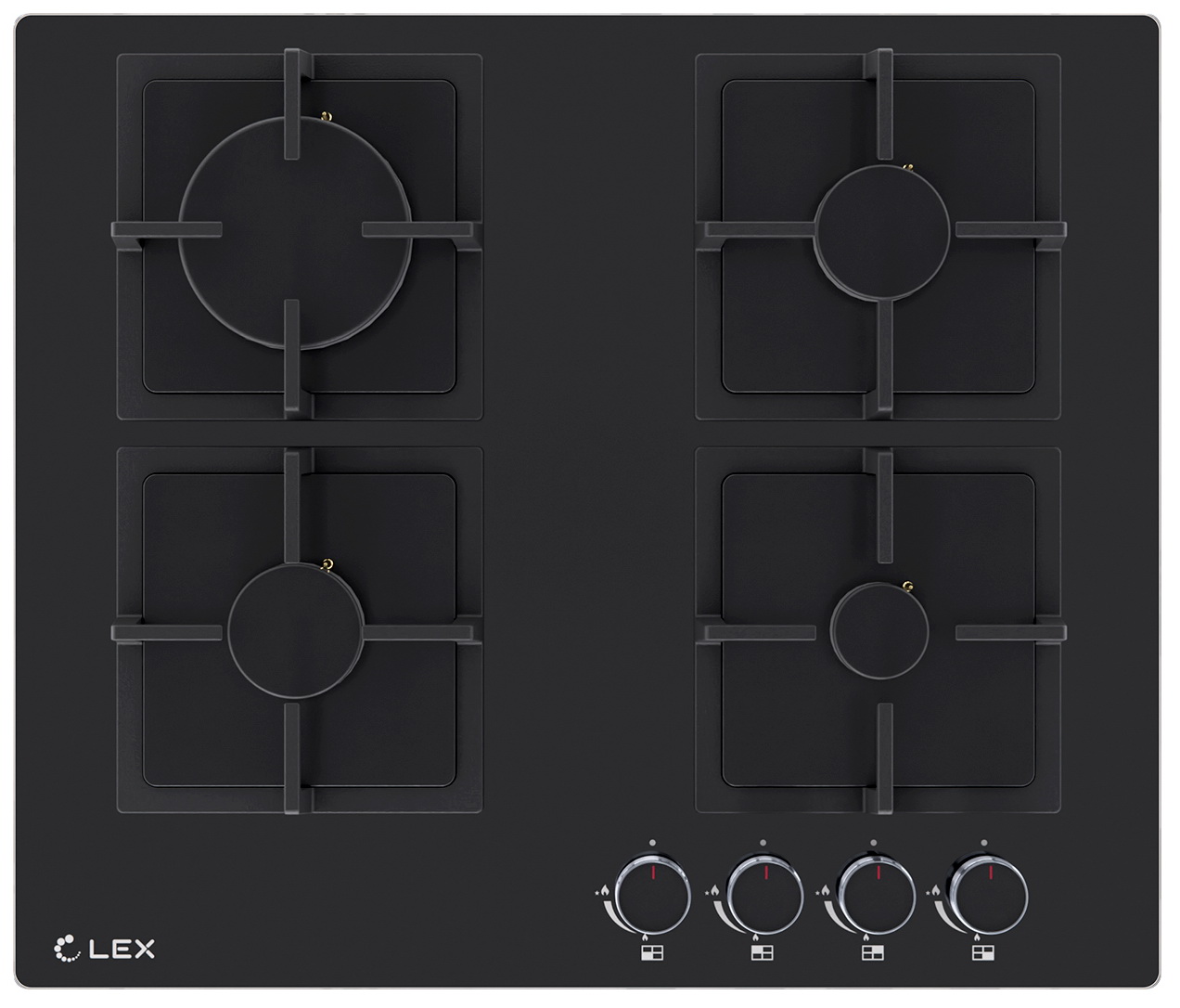

Встраиваемая варочная панель газовая LEX GVG 644A BBL черный, GVG 644A BBL