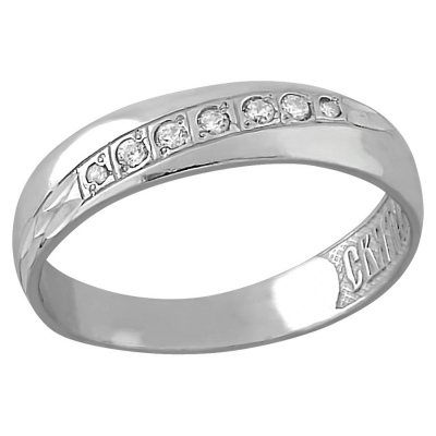 

Кольцо "Святая Матрона моли Бога о нас" с 7 фианитами из серебра Высоковы КИ-225 17, КИ-225