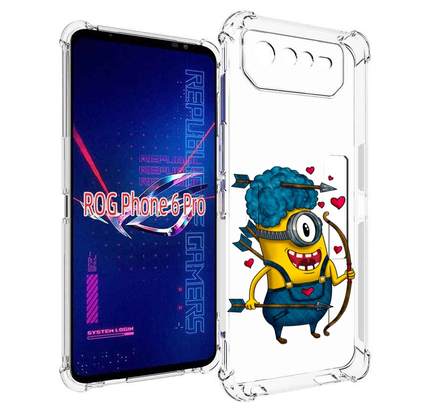 

Чехол MyPads Миньон купидон для Asus ROG Phone 6 Pro, Прозрачный, Tocco