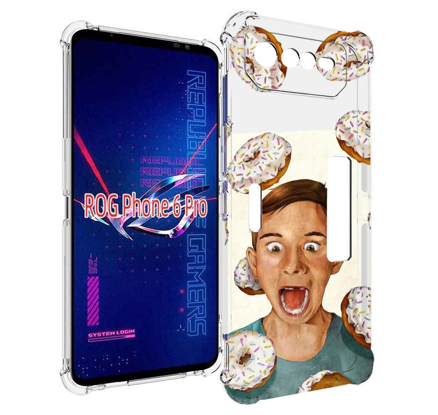 

Чехол MyPads Бешенные-пончики для Asus ROG Phone 6 Pro, Прозрачный, Tocco