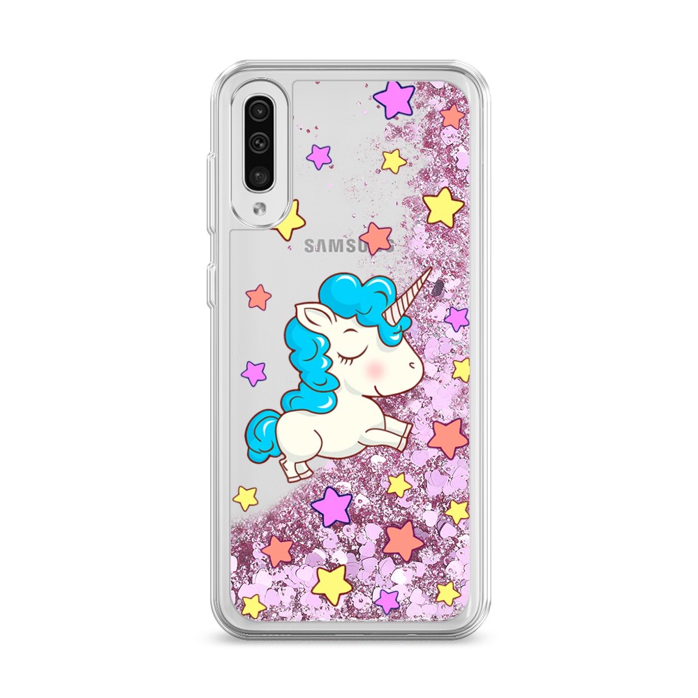 

Жидкий чехол с блестками "Звездный единорог" на Samsung Galaxy A30s
