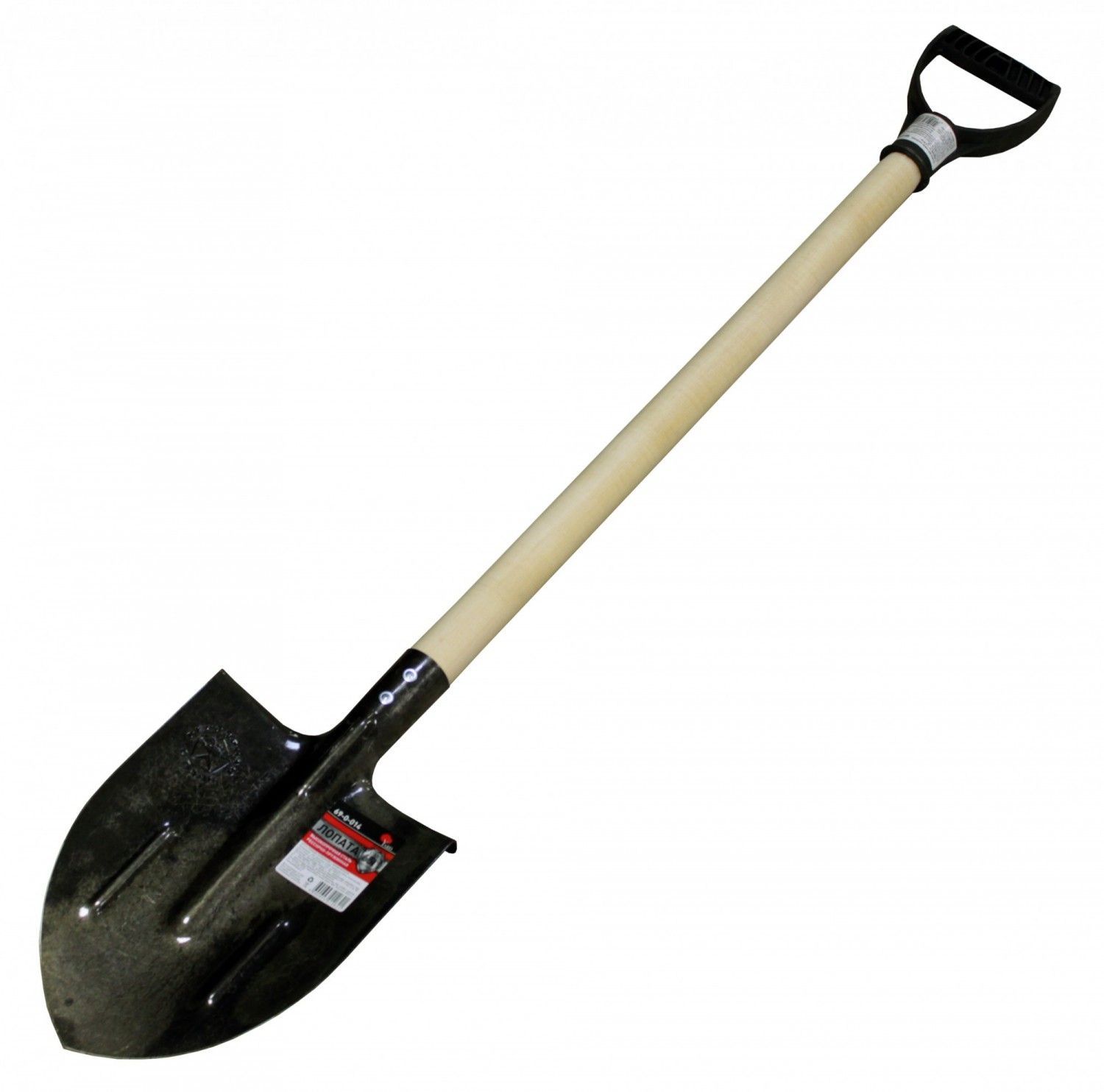 Лопата штыковая 1.2м Еврокомфорт 215467 с черенком и ручкой