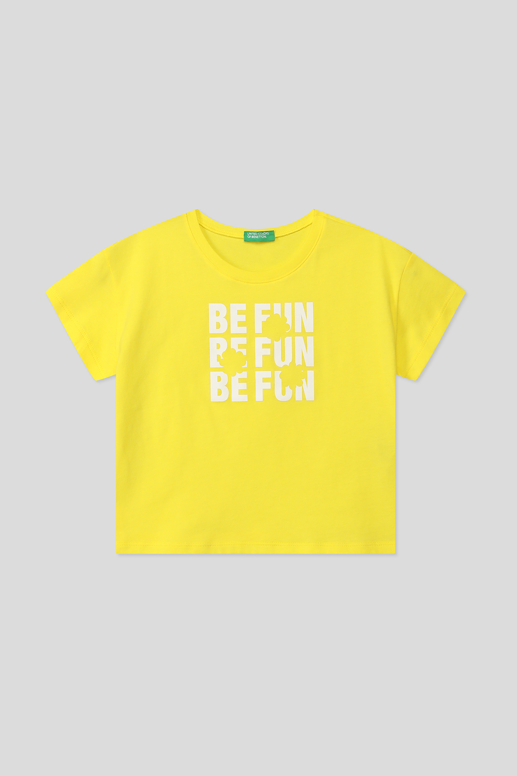 

Футболка детская Benetton 3I1XC10I7, желтый, 128, 3I1XC10I7
