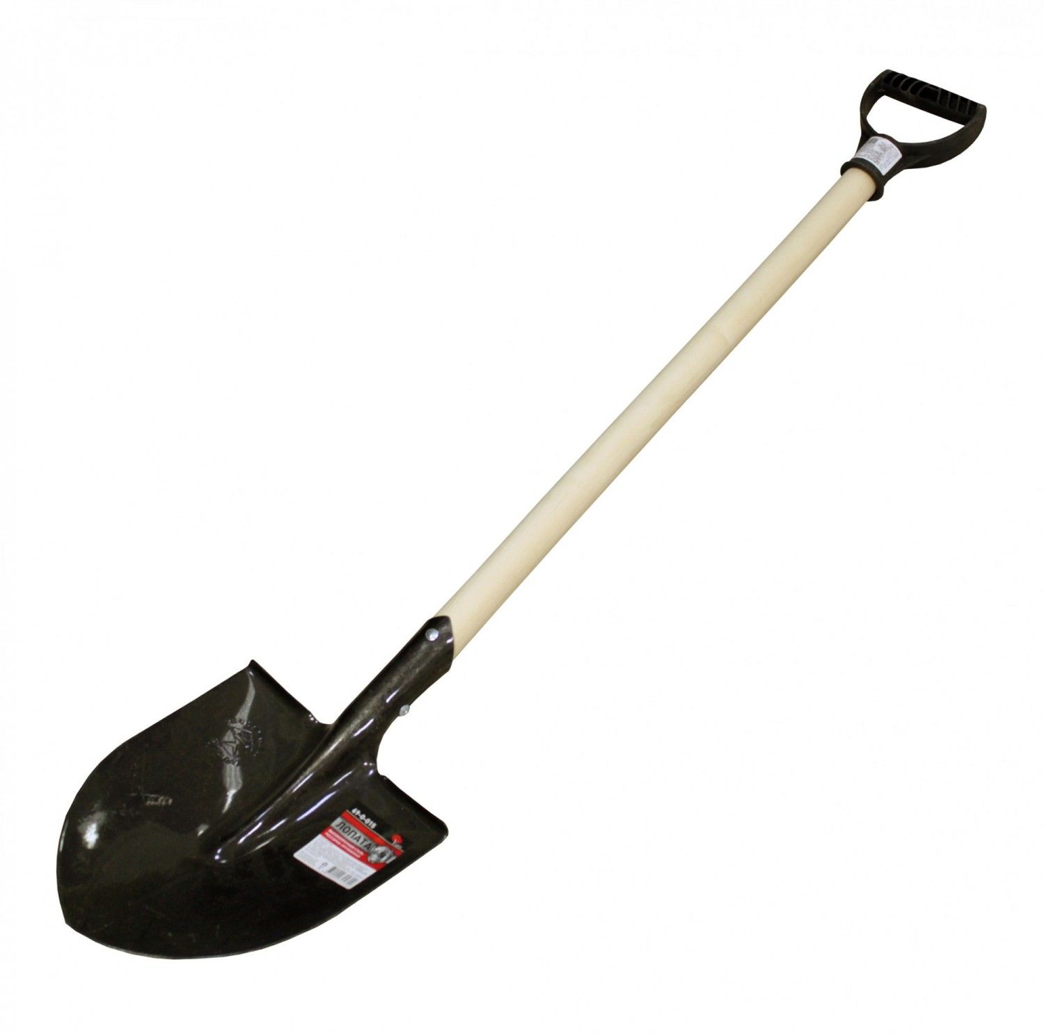 Лопата штыковая Еврокомфорт 215466 с черенком и ручкой