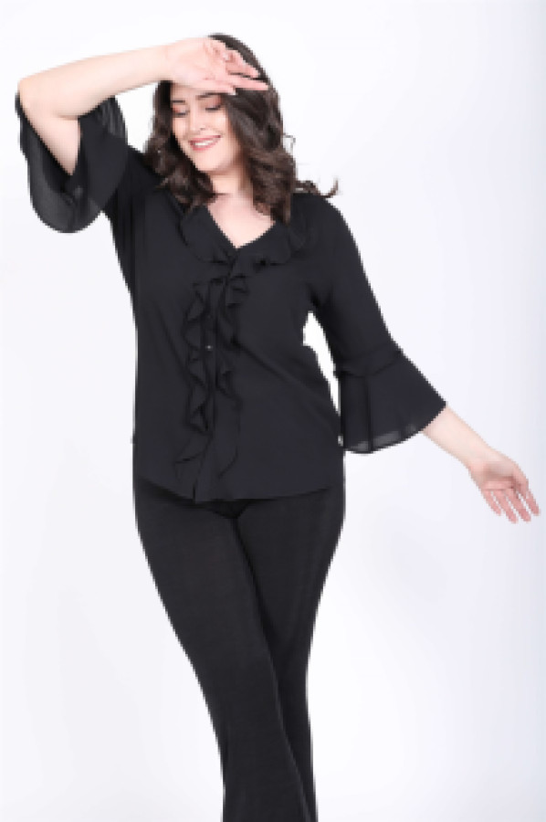 

Блуза женская My Line Moda 859 черная 50 (доставка из-за рубежа), 859
