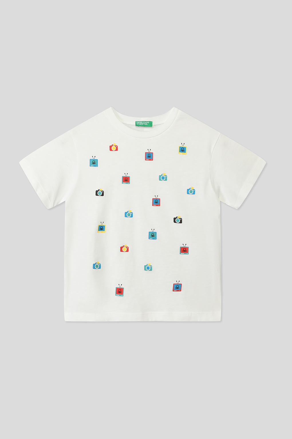 

Футболка детская Benetton 3I1XC10HE, белый, 128, 3I1XC10HE