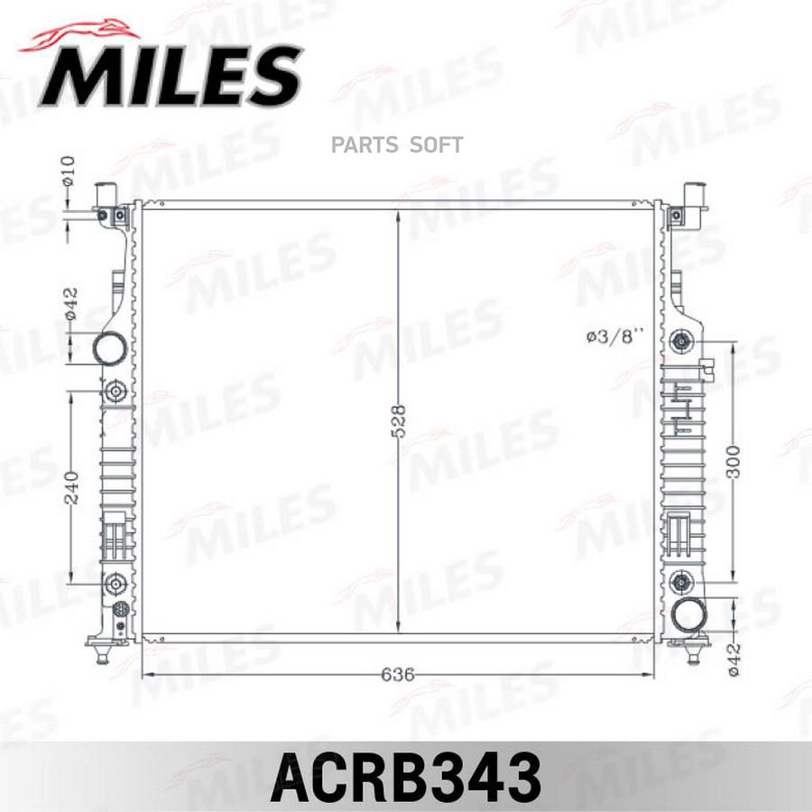 

Радиатор MB W164 3.5/4.5/5.0/2.8-3.2D 06- паяный Miles acrb343