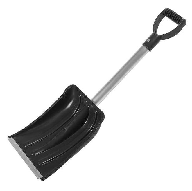 Лопата снеговая автомобильная Еврокомфорт 214644 с металлическим съемным черенком