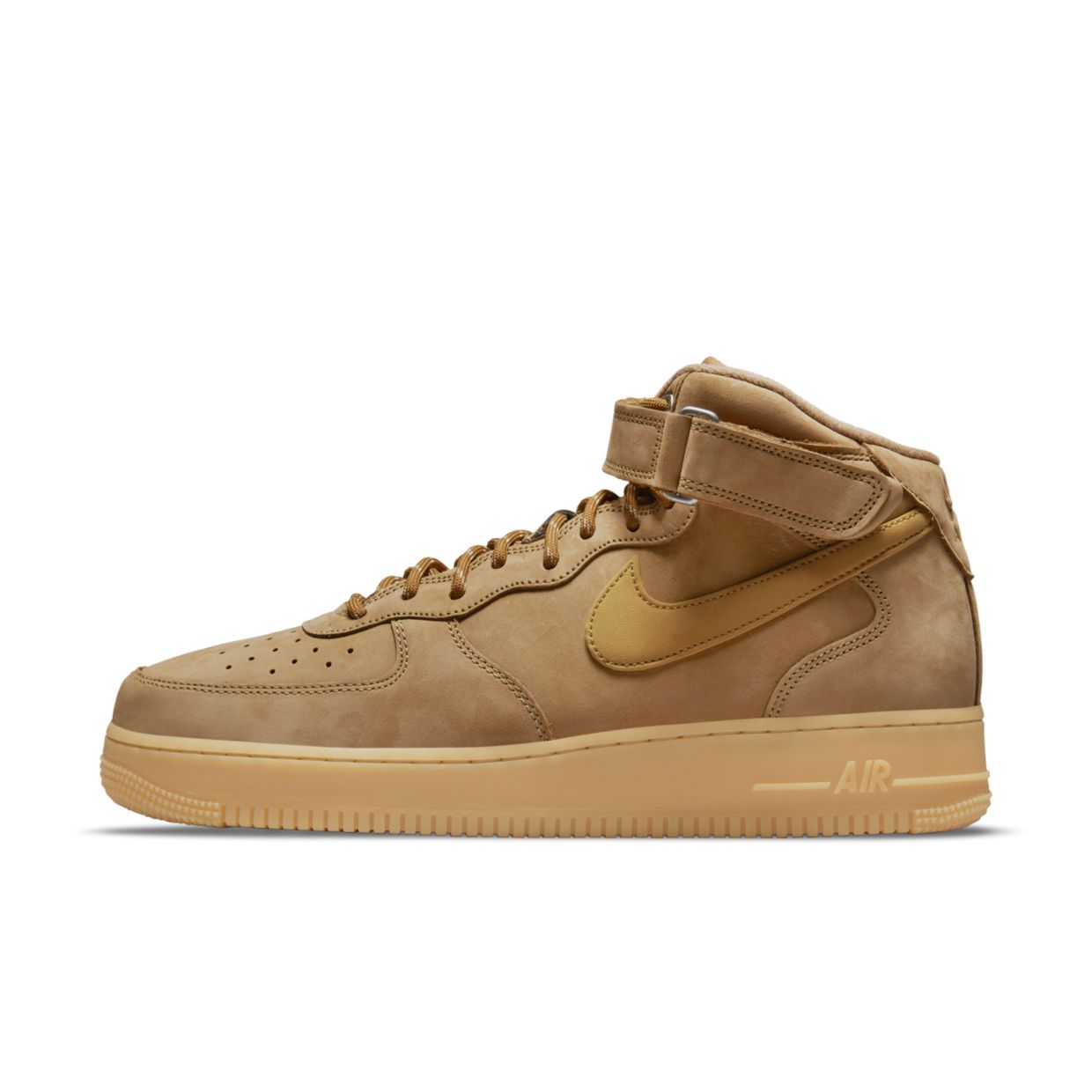 

Кеды мужские Nike M Air Force 1 Mid '07 коричневые 9.5 US, Коричневый, M Air Force 1 Mid '07