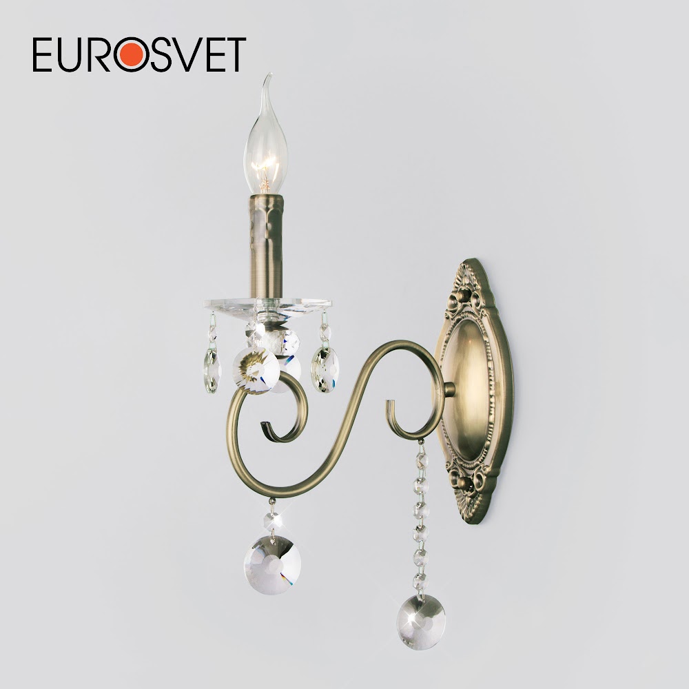 

Бра Eurosvet классическое с хрусталем 10104/1 Strotskis
