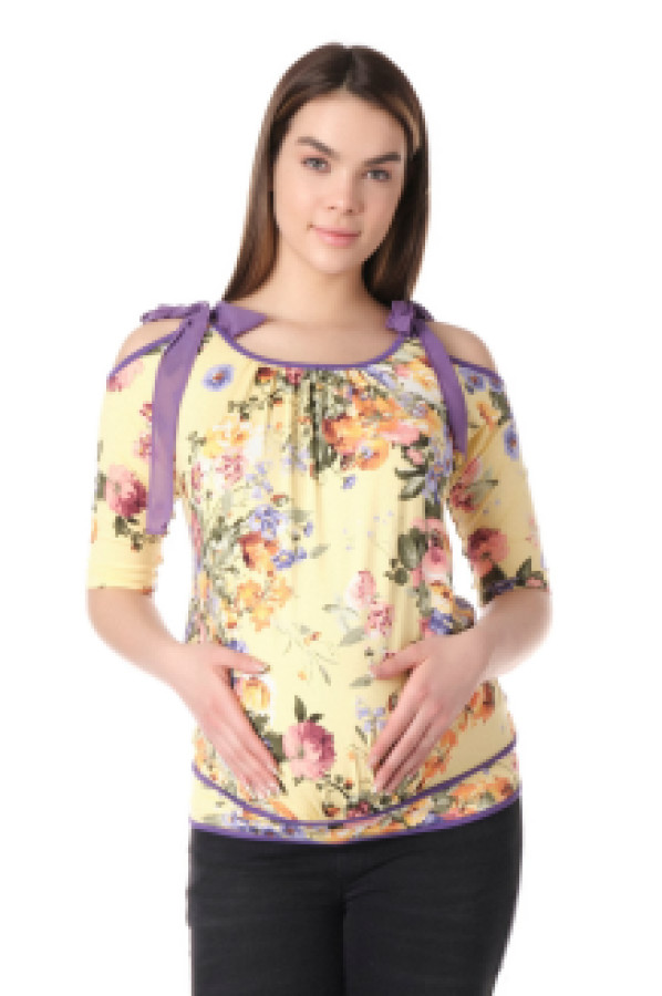 Блуза для беременных женская Busa 1638 желтая 4 (доставка из-за рубежа)