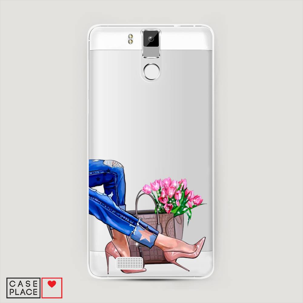 

Чехол Awog на Oukitel K6000 Pro / Оукитель K6000 Pro "Каблучки", Голубой;коричневый;розовый, 230150-7