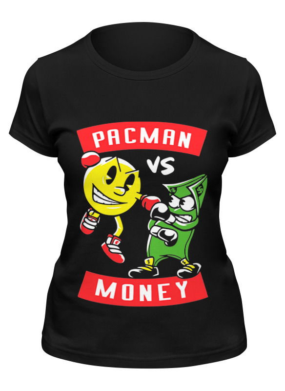 

Футболка женская Printio Pacman x money черная XL, Черный, Pacman x money