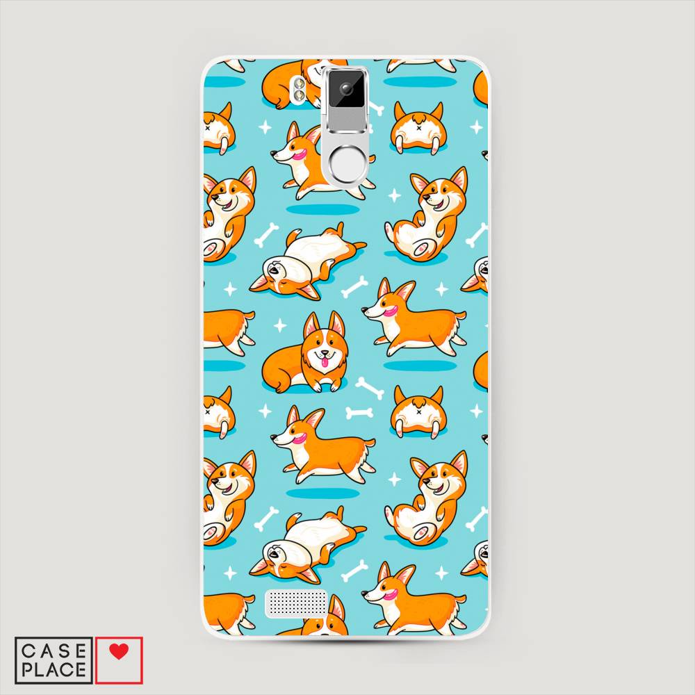 

Чехол Awog на Oukitel K6000 Pro / Оукитель K6000 Pro "Веселые корги", Коричневый, 230150-2