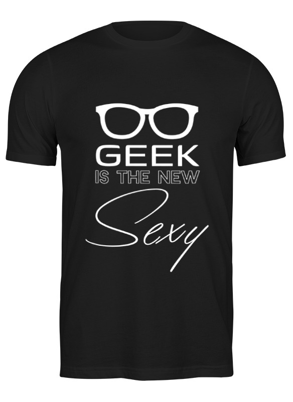 

Футболка мужская Printio Geek sexy черная XL, Черный, Geek sexy