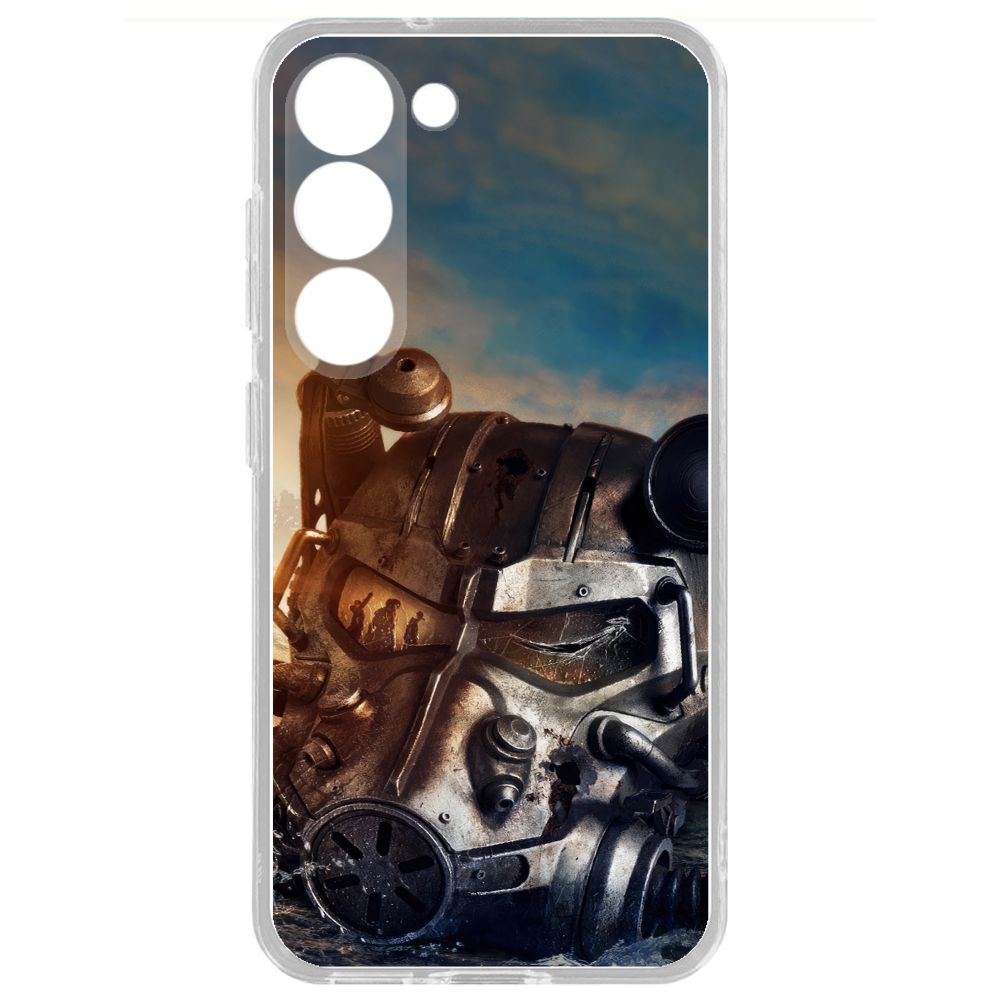 

Чехол-накладка Krutoff Clear Case Фоллаут (Fallout) - Шлем Т-60 для Samsung Galaxy S23+, Прозрачный