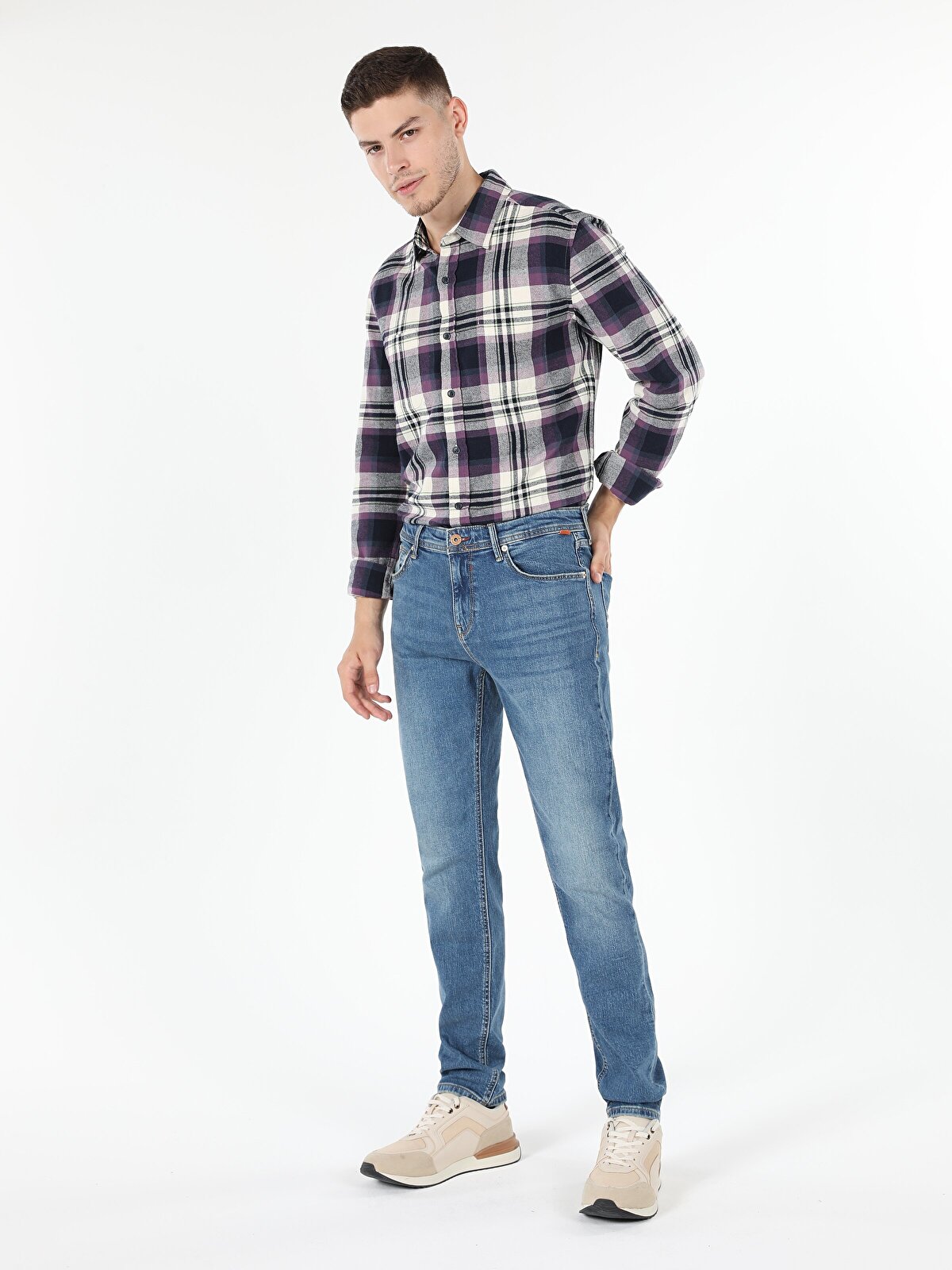 

Рубашка мужская Colin's CL1061370_Q1.V1_PRP фиолетовая XL, CL1061370_Q1.V1_PRP
