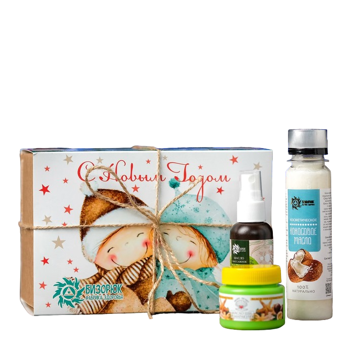 

Подарочный набор Бизорюк масло массажное 60 мл+кокосовое 100 мл+ши с маракуйей 50 мл