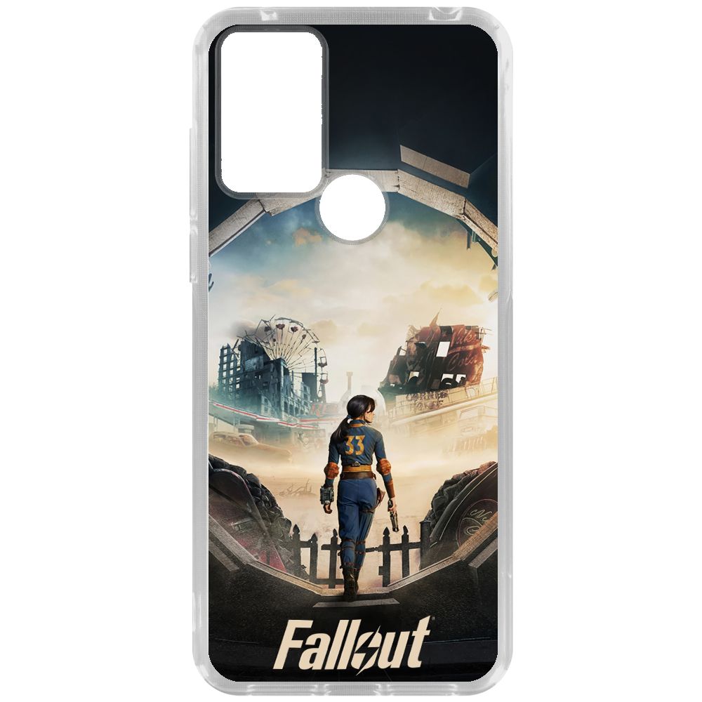 

Чехол-накладка Krutoff Clear Case Фоллаут (Fallout) - Убежище 33 для TCL 305, Прозрачный