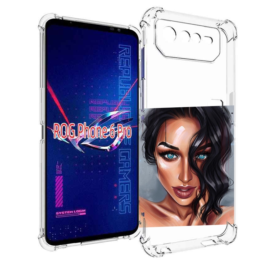 

Чехол MyPads Брюнетка для Asus ROG Phone 6 Pro, Прозрачный, Tocco