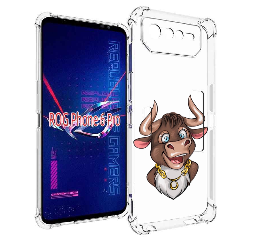 

Чехол MyPads Бычок для Asus ROG Phone 6 Pro, Прозрачный, Tocco