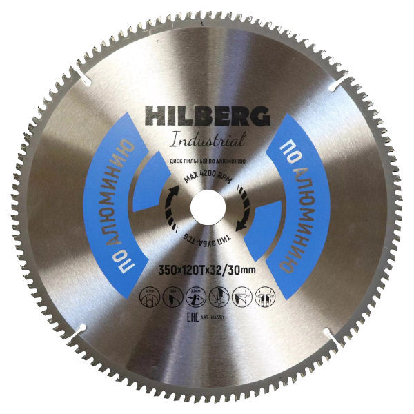 фото Hilberg диск пильныйindustrial алюминий 350x32/30x120т ha350