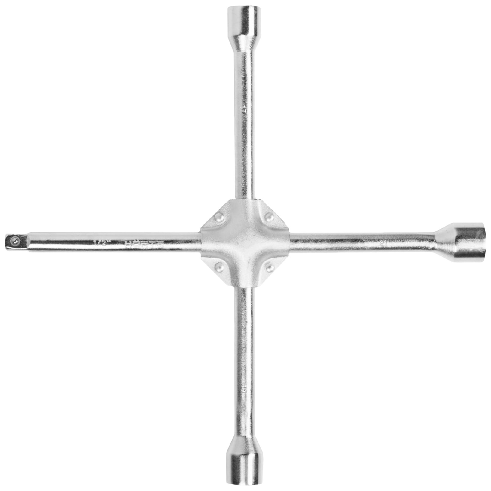 Hortz Ключ баллонный крест. 17x19x21x1/2 усиленныйHOR 118723 баллонный крест сервис ключ