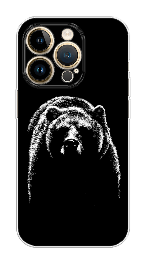 

Чехол Homey на Apple iPhone 14 Pro Max "Медведь в ночи", Белый;черный, 15050-1
