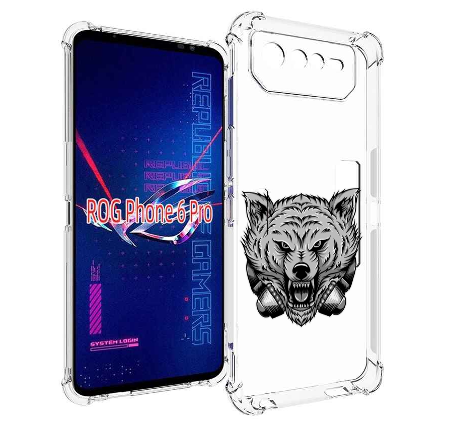

Чехол MyPads Волк-в-наушниках мужской для Asus ROG Phone 6 Pro, Прозрачный, Tocco