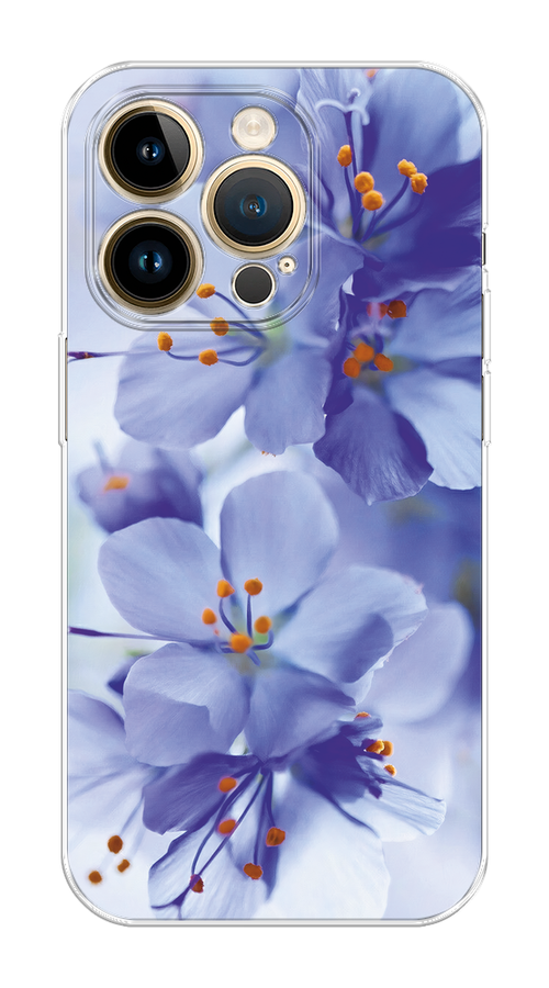 

Чехол Homey на Apple iPhone 14 Pro Max "Фиолетовые цветки", Фиолетовый;синий, 15050-1