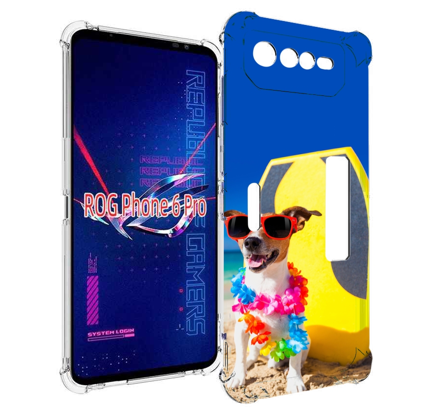

Чехол MyPads Гавайская-собака для Asus ROG Phone 6 Pro, Прозрачный, Tocco