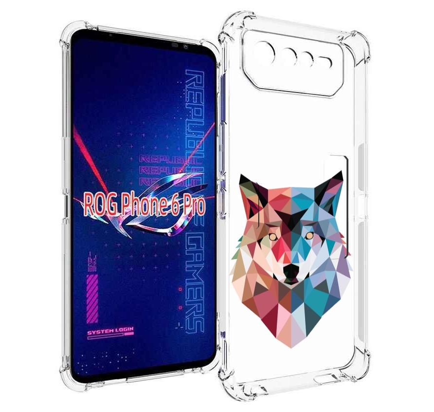 

Чехол MyPads Геометрический-волк для Asus ROG Phone 6 Pro, Прозрачный, Tocco