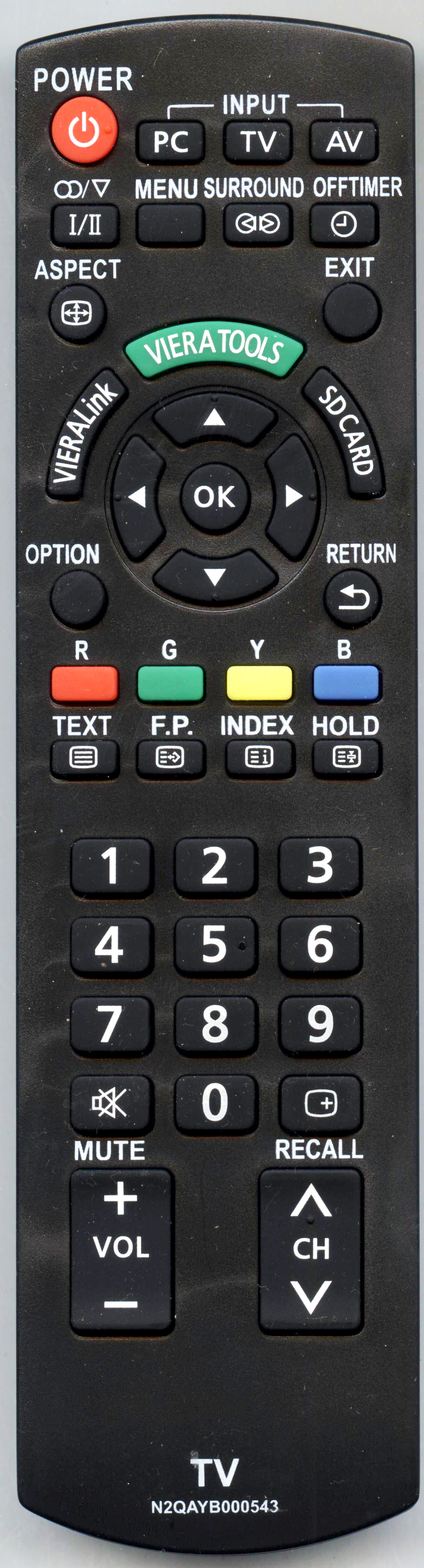 

Пульт Huayu для телевизора Panasonic N2QAYB000543