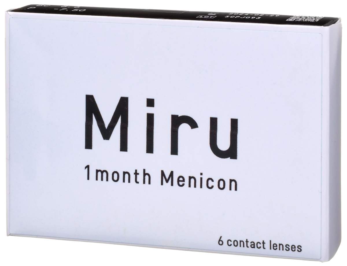 

Контактные линзы Menicon Miru 1 month 6 линз R 8,3 +2,25