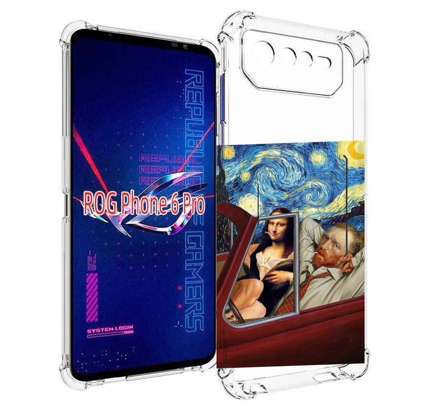 

Чехол MyPads Да-Винчи-в-одном для Asus ROG Phone 6 Pro, Прозрачный, Tocco