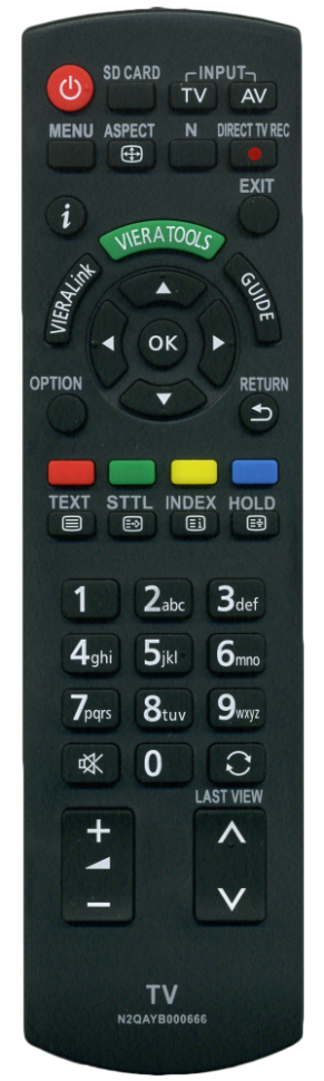 

Пульт Huayu для телевизора PANASONIC N2QAYB000666