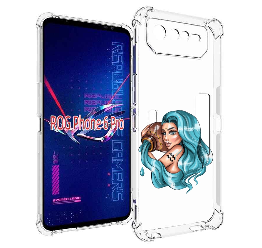 

Чехол MyPads Девушка-Водолей для Asus ROG Phone 6 Pro, Прозрачный, Tocco