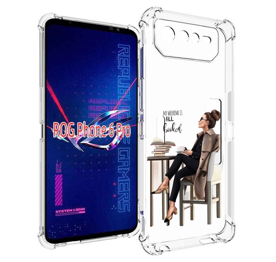 

Чехол MyPads Девушка-в-кофейне для Asus ROG Phone 6 Pro, Прозрачный, Tocco