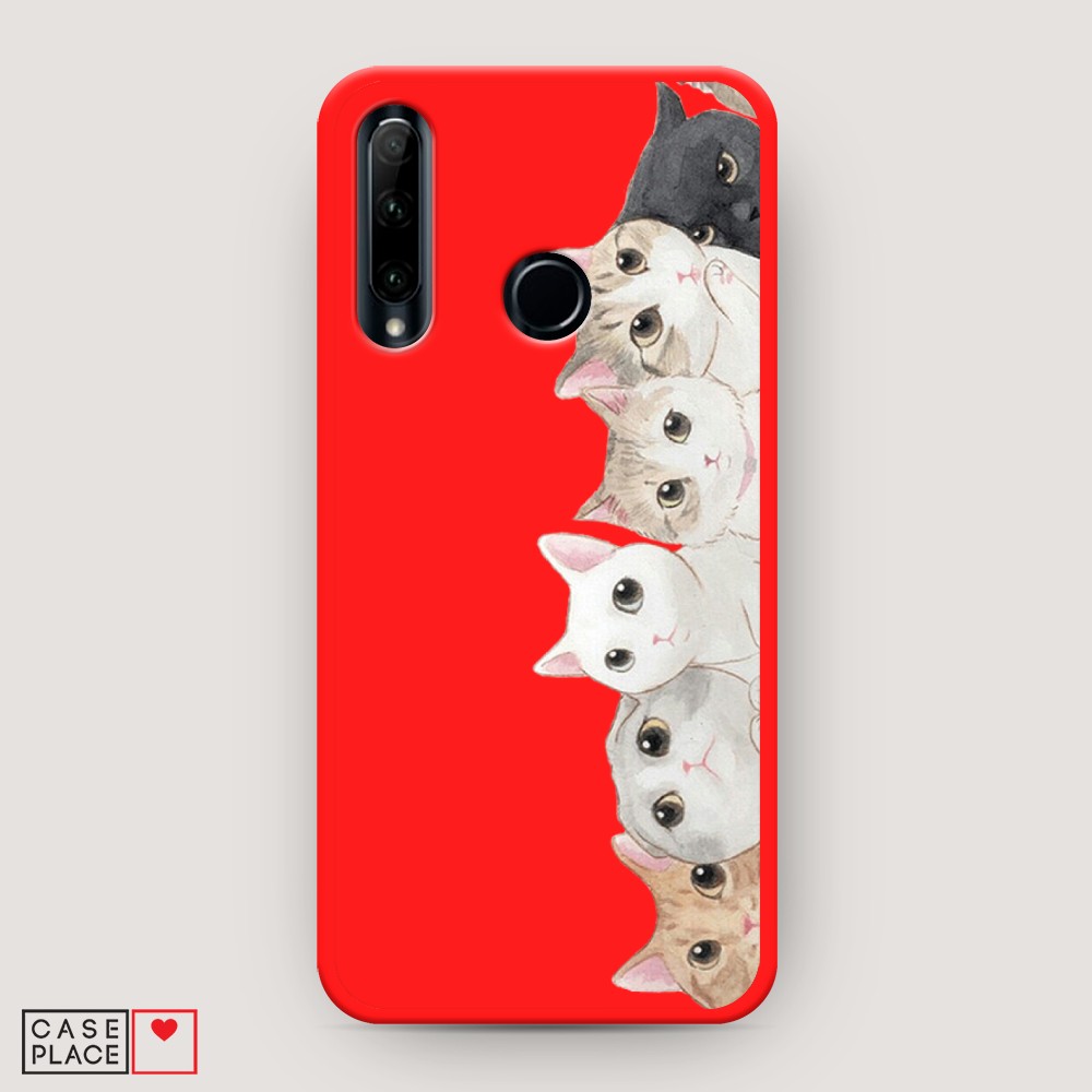 

Матовый силиконовый чехол "Звездочки графика белая" на Huawei P30, Звездочки графика белая