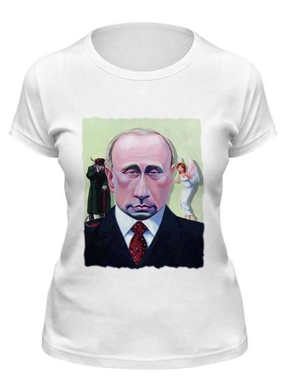

Футболка женская Printio Putin белая S, Белый, Putin