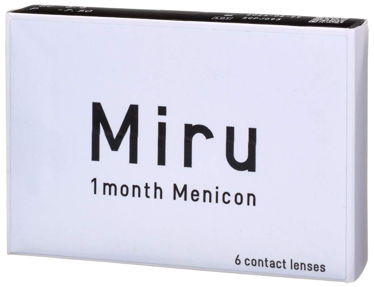 

Контактные линзы Menicon Miru 1 month 6 линз R 8,3 -13,00