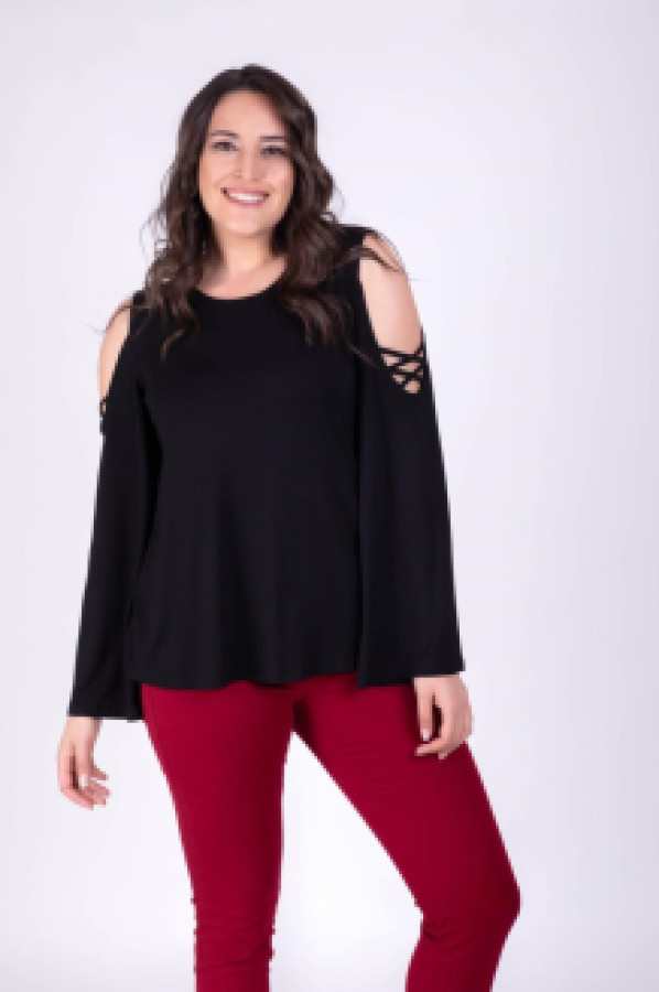 

Блуза женская My Line Moda 475 черная L (доставка из-за рубежа), Черный, 475