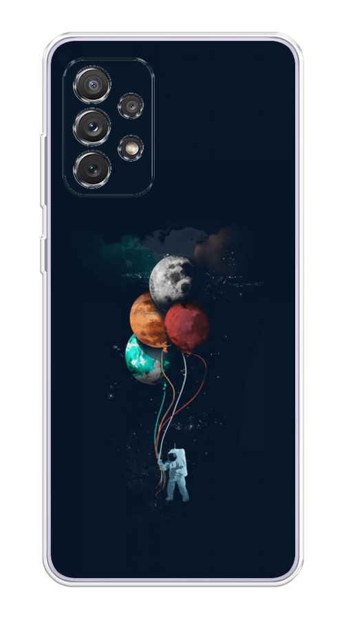 

Чехол на Samsung Galaxy A73 "Космонавт с шариками", Разноцветный, 2104650-4