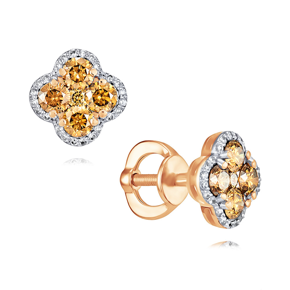 

Серьги пусеты из красного золота ADAMAS 21038567/01-А50Д-425, бриллиант, 21038567/01-А50Д-425
