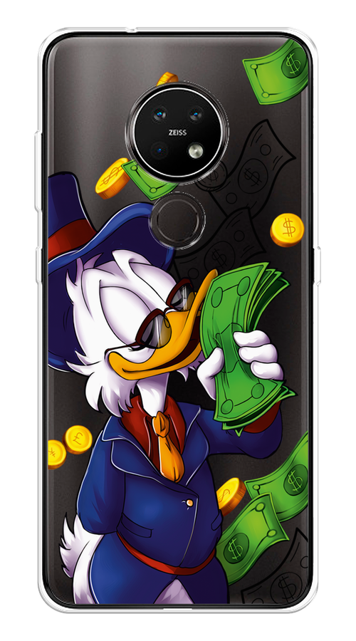 

Чехол на Nokia 7.2 "Scrooge McDuck with Money", Синий;зеленый;белый, 123150-6