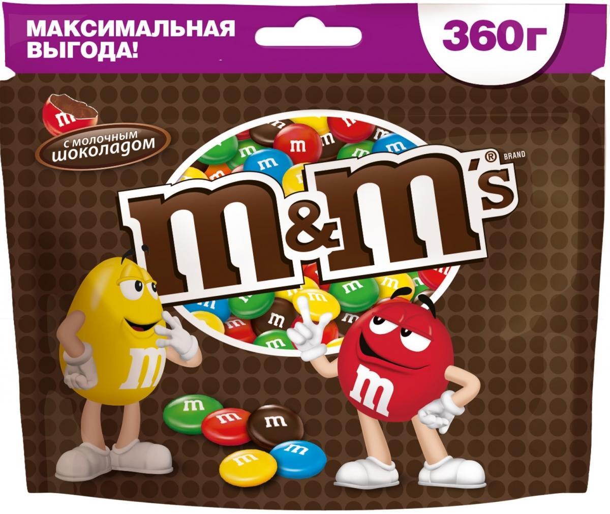 фото Драже m&m's с молочным шоколадом 360 г