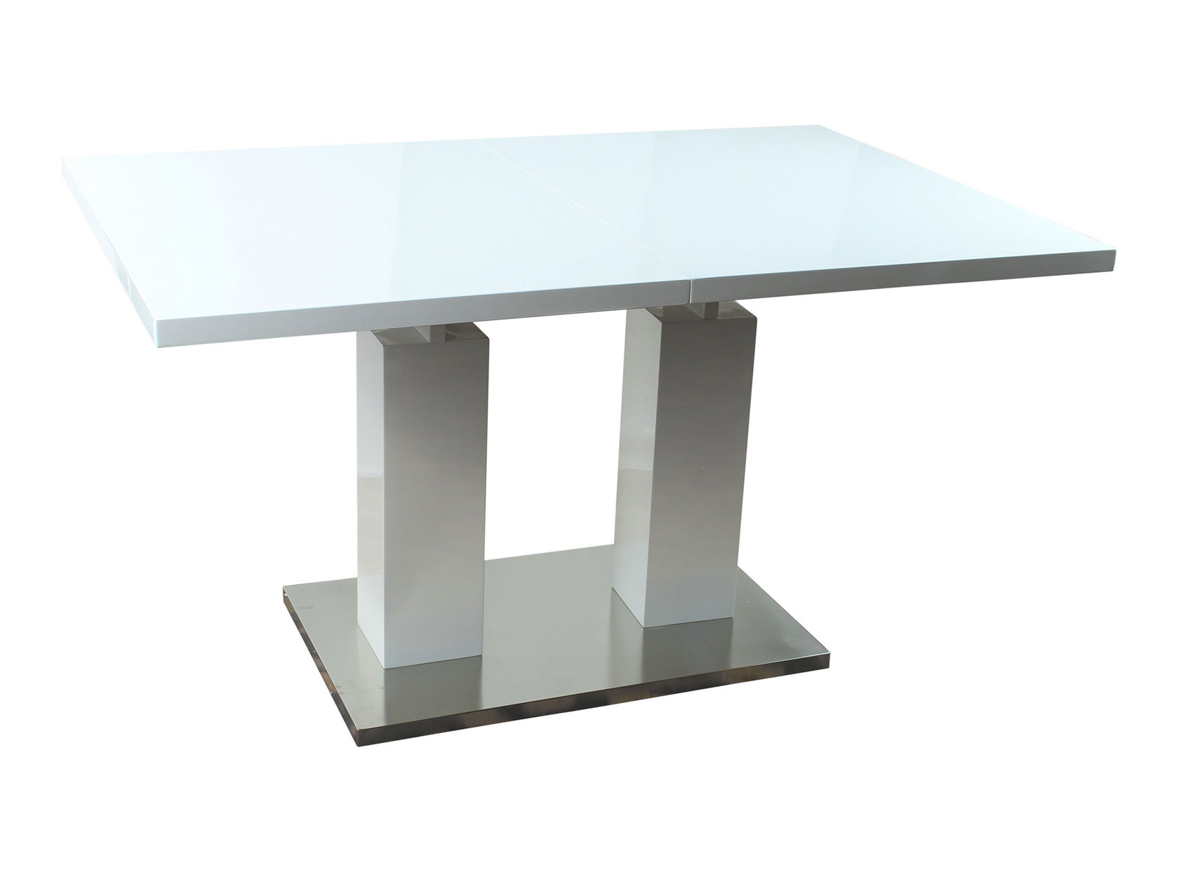 фото Кухонный стол сиэтл dt-963 белый глянцевый/cветлое дерево stool group