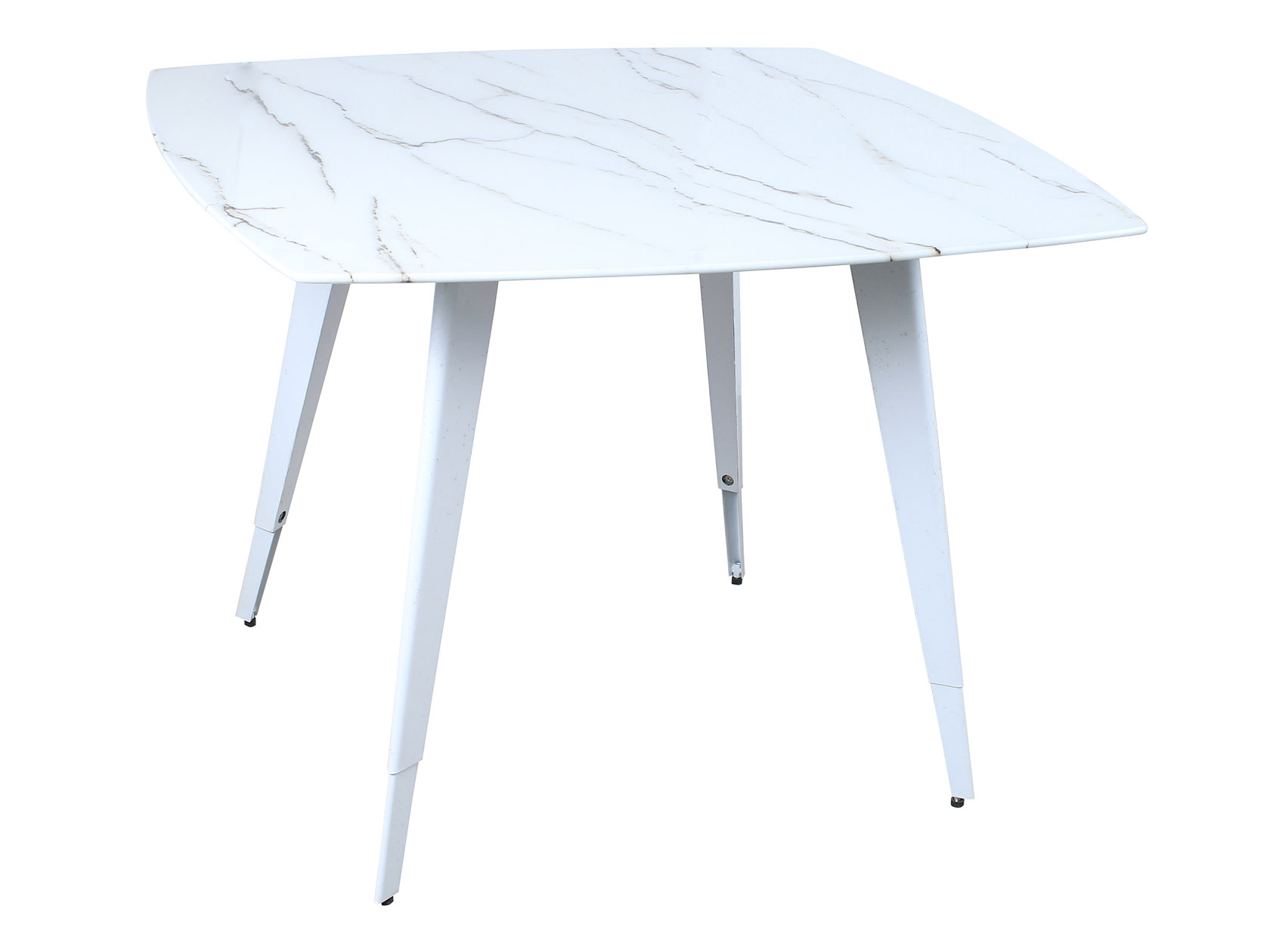 фото Кухонный стол ричмонд dt-983-g/w-100 белый, стекло stool group