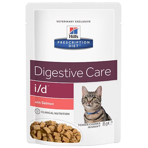 фото Влажный корм для кошек hill's prescription diet i/d digestive care, лосось, 12шт, 85г